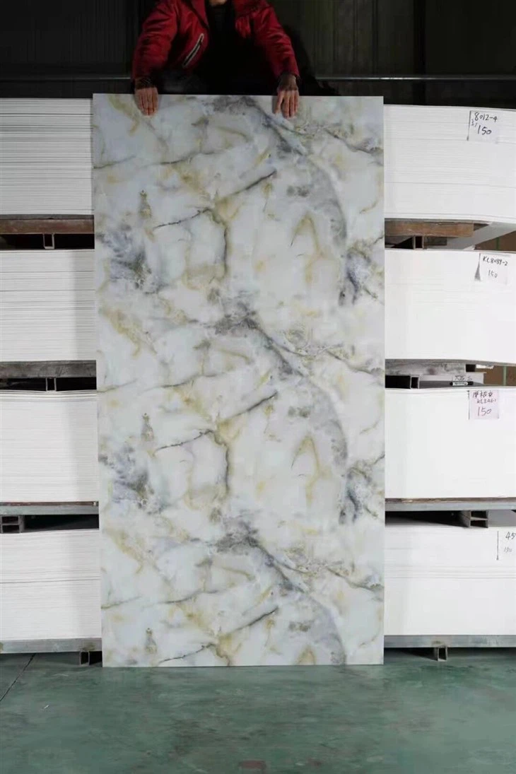 Interior Glossy Marble Sheet Wall Panel Pvc For Decoration